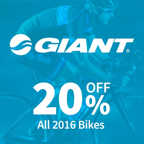 20% Off Giant 2016 Bikes
